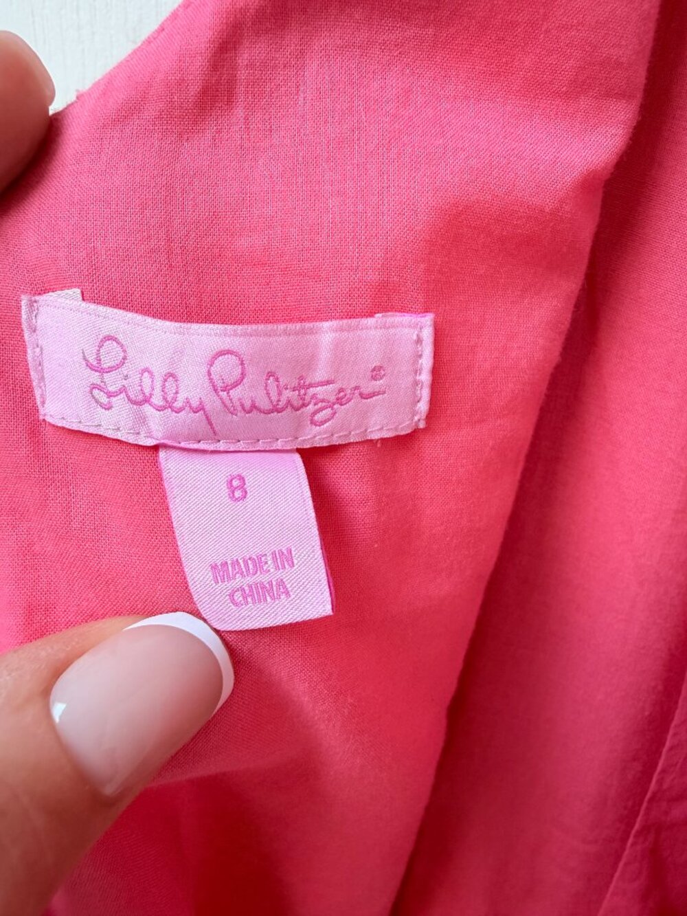 NWT Lilly Pulitzer Janice Shift Dress in Pink Salmon with Gold Embroidery - Picture 6 of 9